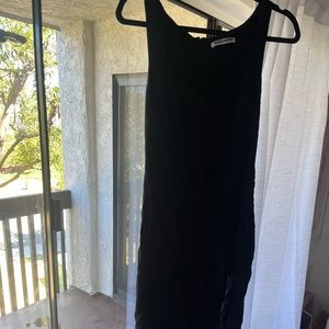 Perfect little black dress with slit